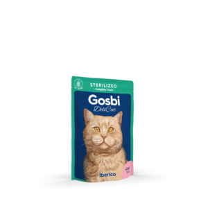 Gosbi Delicat Sterilized Iberico — aliment humit per a gats