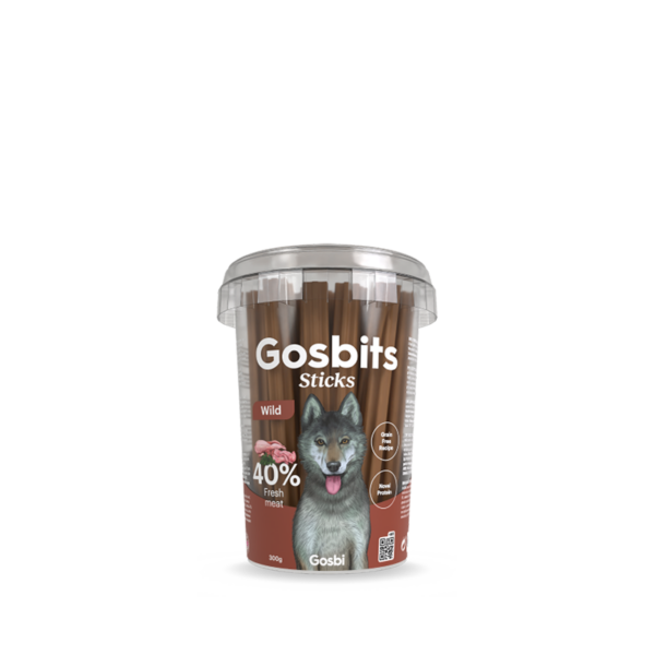 Gosbits Sticks Dog Wild - premis per a gossos de 300 g