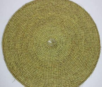 Catifa rodona artesanal d'espart
