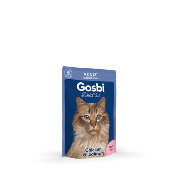 Gosbi Delicat Adult Chicken & Salmon — aliment humit per a gats