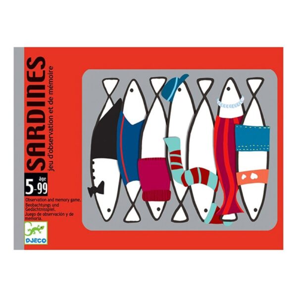 Cartes Sardines de Djeco — joc de memòria visual