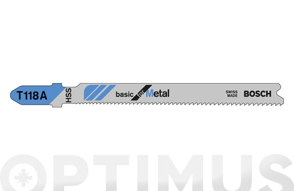 Fulles de serra de calar Bosch T118 A — metall, 3 unitats