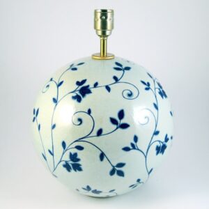 Llum de taula bola Tissú blau celadó - Ceràmica Gimeno