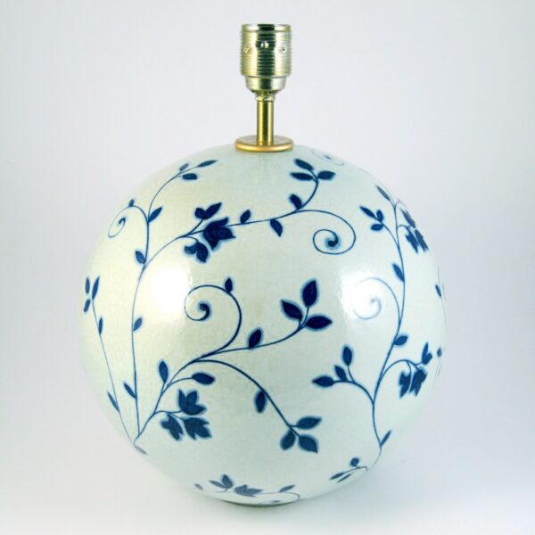 Llum de taula bola Tissú blau celadó - Ceràmica Gimeno