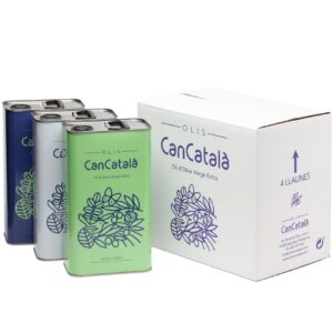 Lot de quatre llaunes d'oli verge extra — 12 litres