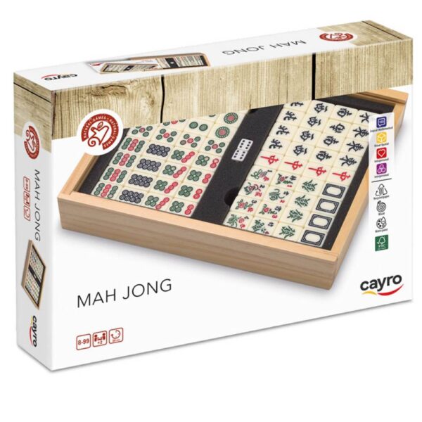 Mah Jong Cayro — caixa de fusta amb fitxes de resina