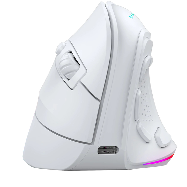 Mars Gaming MMSKW blanc — ratolí vertical sense fil