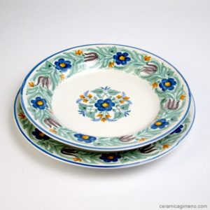 Parella de plats de vaixella Manises — Ceràmica Gimeno