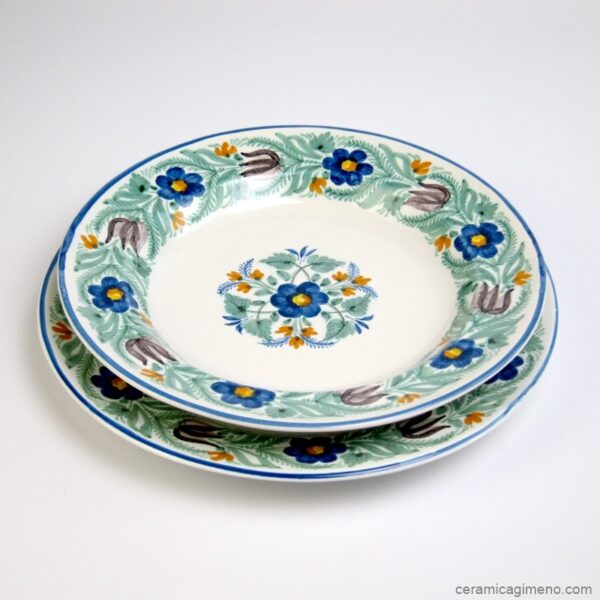 Parella de plats de vaixella Manises — Ceràmica Gimeno