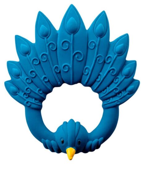 Mossegador Paó blau de goma natural — Be Creative Andorra
