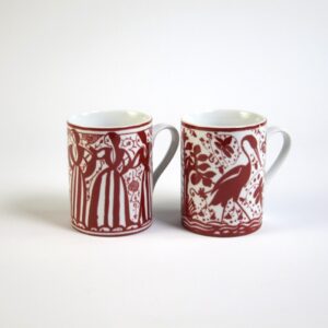Conjunt de 2 tasses medievals de porcellana — Ceràmica Gimeno